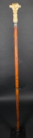 Antique Sailor Made Clenched Fist Walking Stick, 19th century