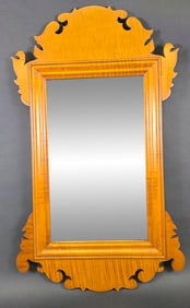 Eldred Wheeler Chippendale Style Tiger Maple Mirror