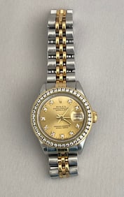 Lady's Diamond Rolex Oyster Perpetual Datejust 36mm Wristwatch 2.10ct Diamond Surround