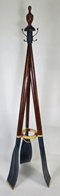 Vintage Oar and Life Ring Standing Coat and Hat Rack, 20th century