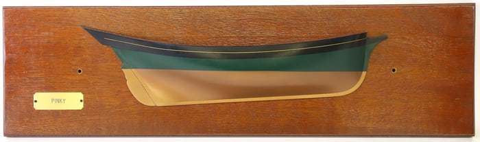 Vintage New England Pinky Shipbuilder's Half Hull Model