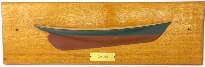 Vintage Fishing Sloop Caviare Shipbuilder's Half Hull Model