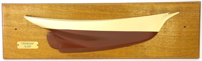 Vintage Friendship Sloop Shipbuilder's Half Hull Model