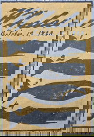 Antique Style Whale Species Log Book Stamp Oil Painting