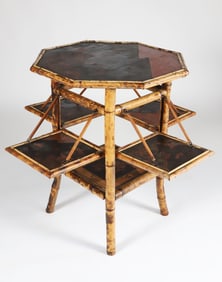 Bamboo Lacquered Occasional Table, 19th Century
