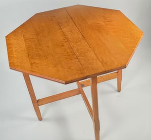 Birdseye Maple Drop Leaf Sunderland Style Envelope Table