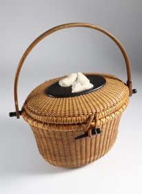 Nantucket Friendship Basket with Ebony Lid