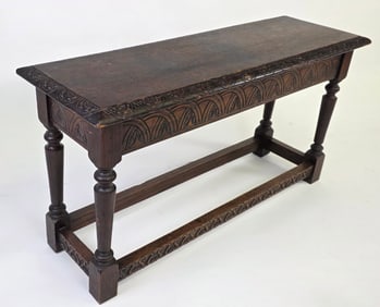 Antique English Oak Rectangular Joint Stool Bench