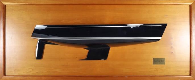 Carved and Painted Half Hull on Board "Tartan 3700"