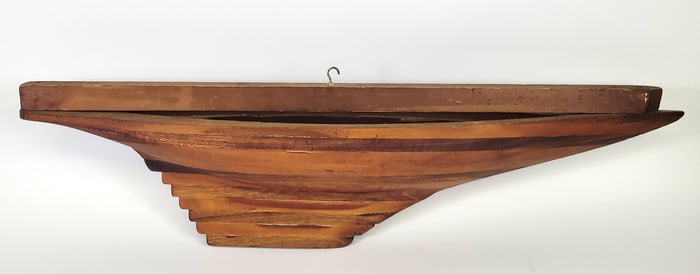 Antique Ship Builders Full Hull Model of a Racing Yacht