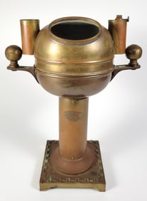Antique Robinson Co. Brass Nautical Yacht Binnacle Compass