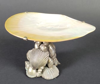 Vintage Maitland Smith Shell Tazza Caviar Dish