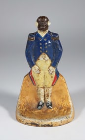 Judd Major Domo Painted Cast Iron Antique Doorstop