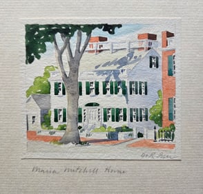 Doris and Richard Beer Watercolor on Paper "Macy House"