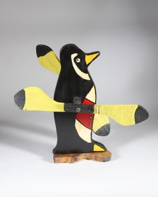 Folk Art Penguin Whirligig, circa 1940s