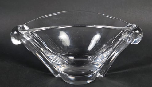 Signed Steuben Clear Crystal Candy Dish, 20th century