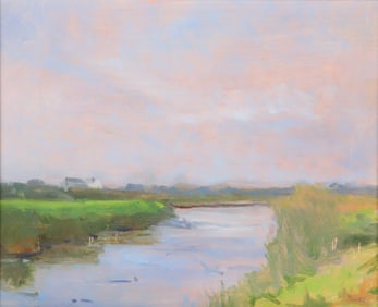 Ellie Foley Oil Painting "After Glow on Nantucket Creek"