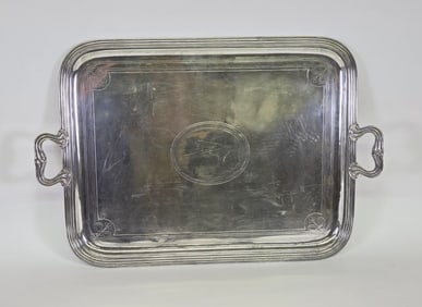 Christofle Art Nouveau Silver Plated Serving Tray