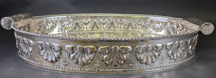 Silverplate Anchor and Shell Oyster Serving Tray