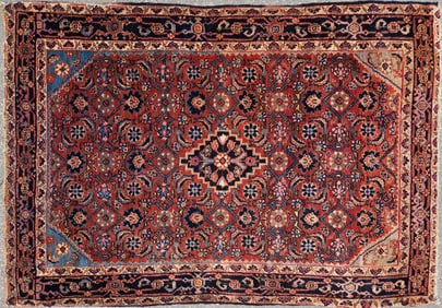 Vintage Hand Knotted Oriental Scatter Rug