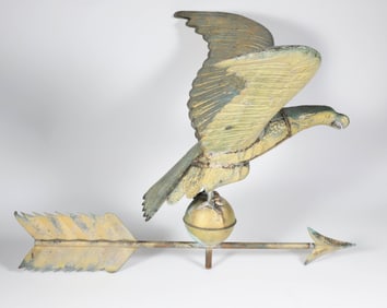 American Gilt Eagle Hollow Body Weathervane, 19th Century