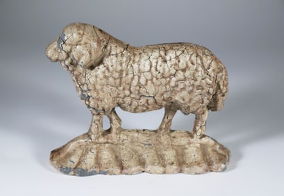 Painted Cast Iron Sheep Doorstop
