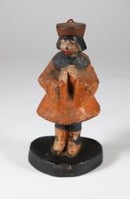 Antique Cast Iron and Painted "Oriental Girl" Doorstop