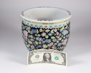 Diminutive Chinese Ceramic Fish Bowl Planter