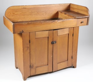 American Mt. Lebanon New York Shaker Pine Dry Sink, circa 1830-40