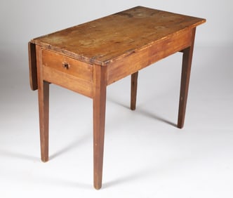 American Shaker Two Drawer Single Drop Leaf Table