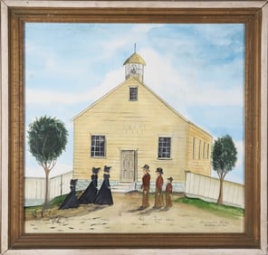 Kolene Spicher Watercolor on Paper "Quaker Children"