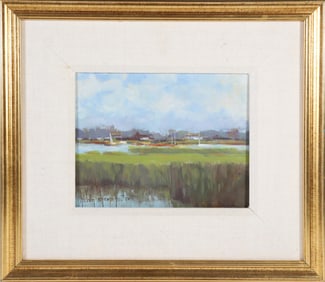 Helen Sharp Potter Oil on Canvas "Nantucket Marsh"