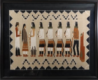 Ultra Fine Navajo Yeibichai Weaving by Della Woody