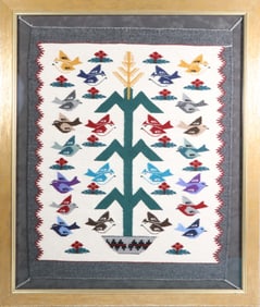 Fine Navajo "Bird Tree of Life" Weaving by Tomacito Sloan