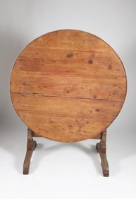 Antique French Fruitwood Wine Tasting Table, 19th Century