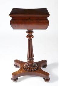 Regency Mahogany Floor Standing Tea Caddy, 19th Century