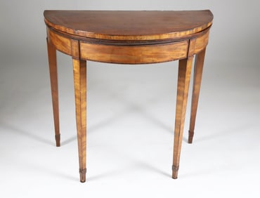 English Mahogany Inlaid Oval Games Table, 1st Quarter of the 19th Century