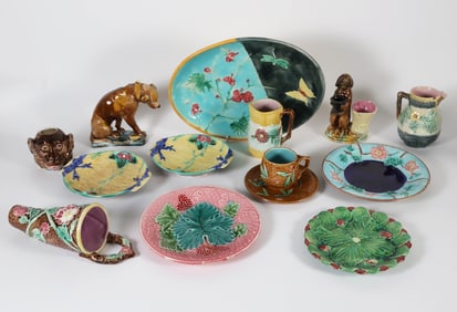 Group of Antique Majolica Ceramics