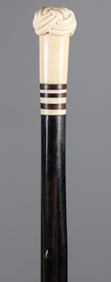 Whaler Made Turk's Knot Walking Stick, circa 1870