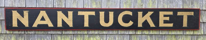 Antique Style Nantucket Painted Advertising Trade Sign