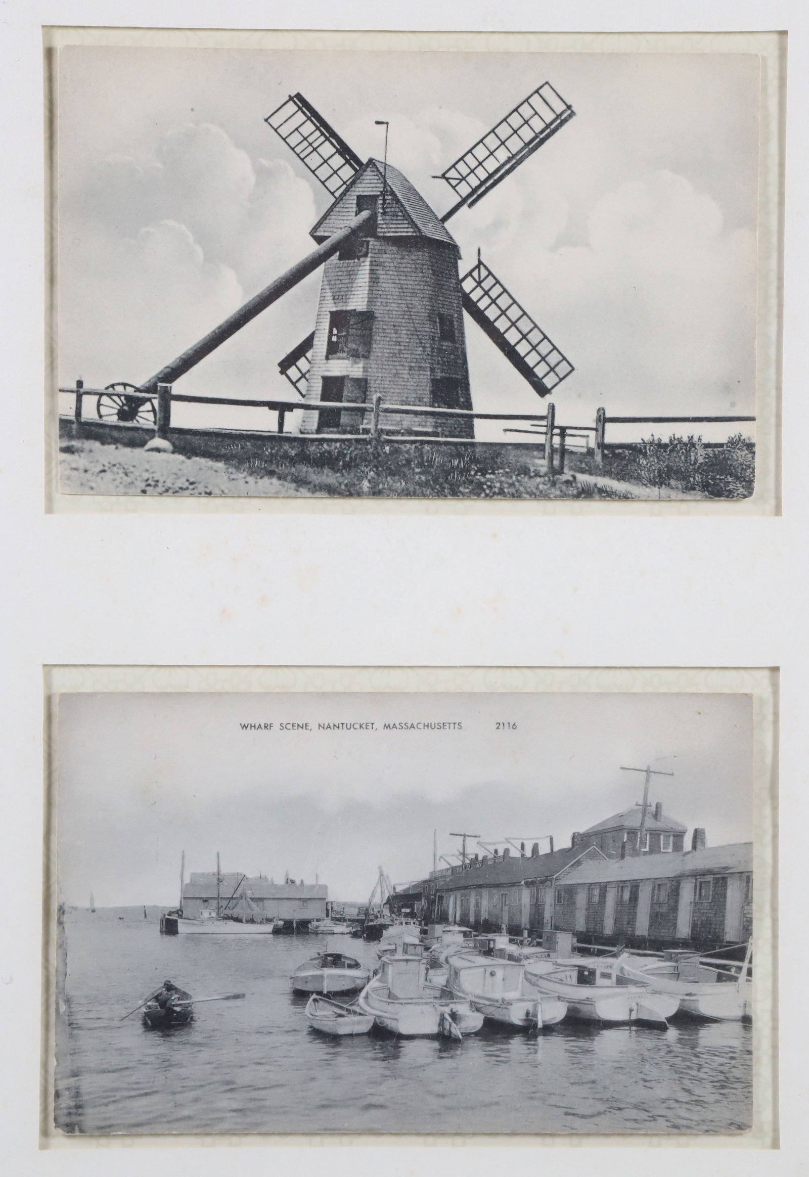 Two Framed Nantucket Postcards - 2