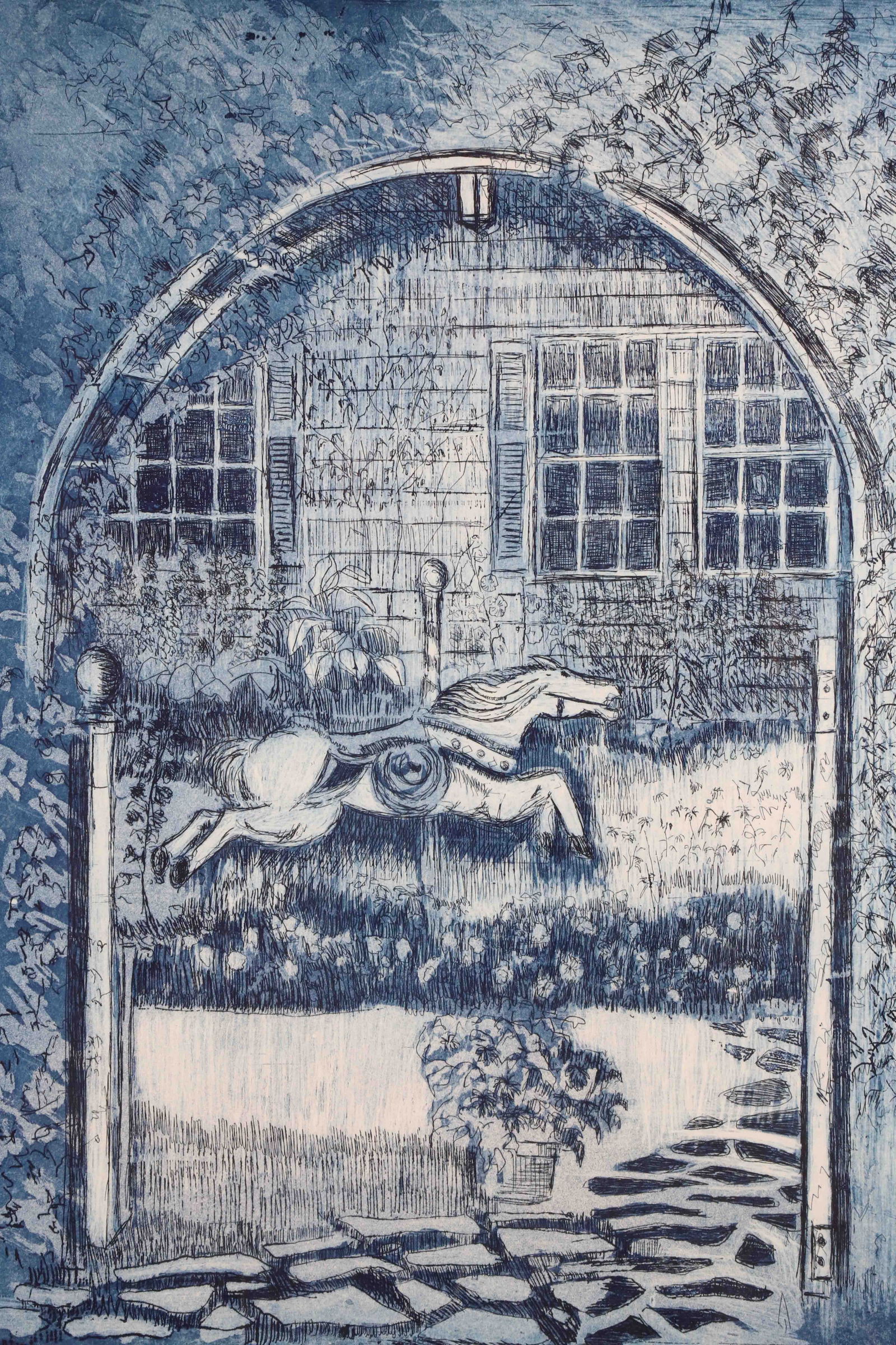 Stephen E. Chase Etching "The Chanticleer", circa 1995 - 3