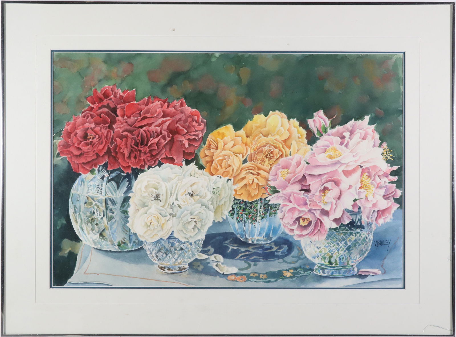 Victoria Bailey Print "Floral Bouquets in Crystal Bowls" (1 of 5)