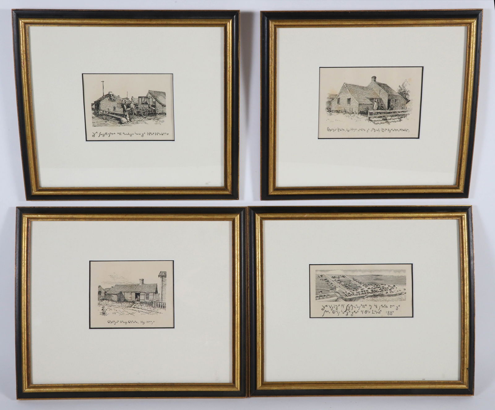 Set of Four Nantucket Prints, circa 1885 (1 of 6)