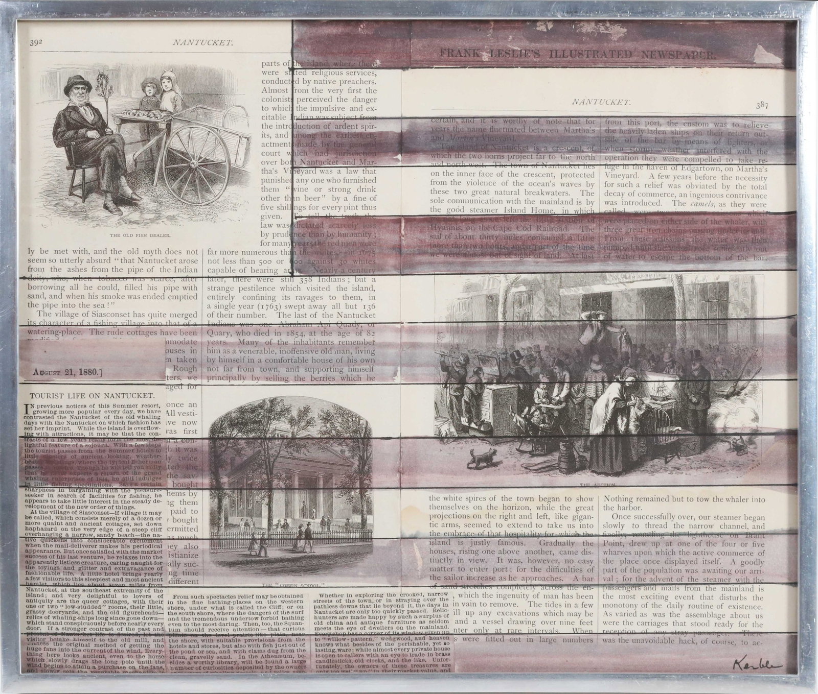 Richard Kemble American Flag Series Mixed Media: Richard Kemble American Flag Series Mixed Media, "The Inquirer & Mirror"