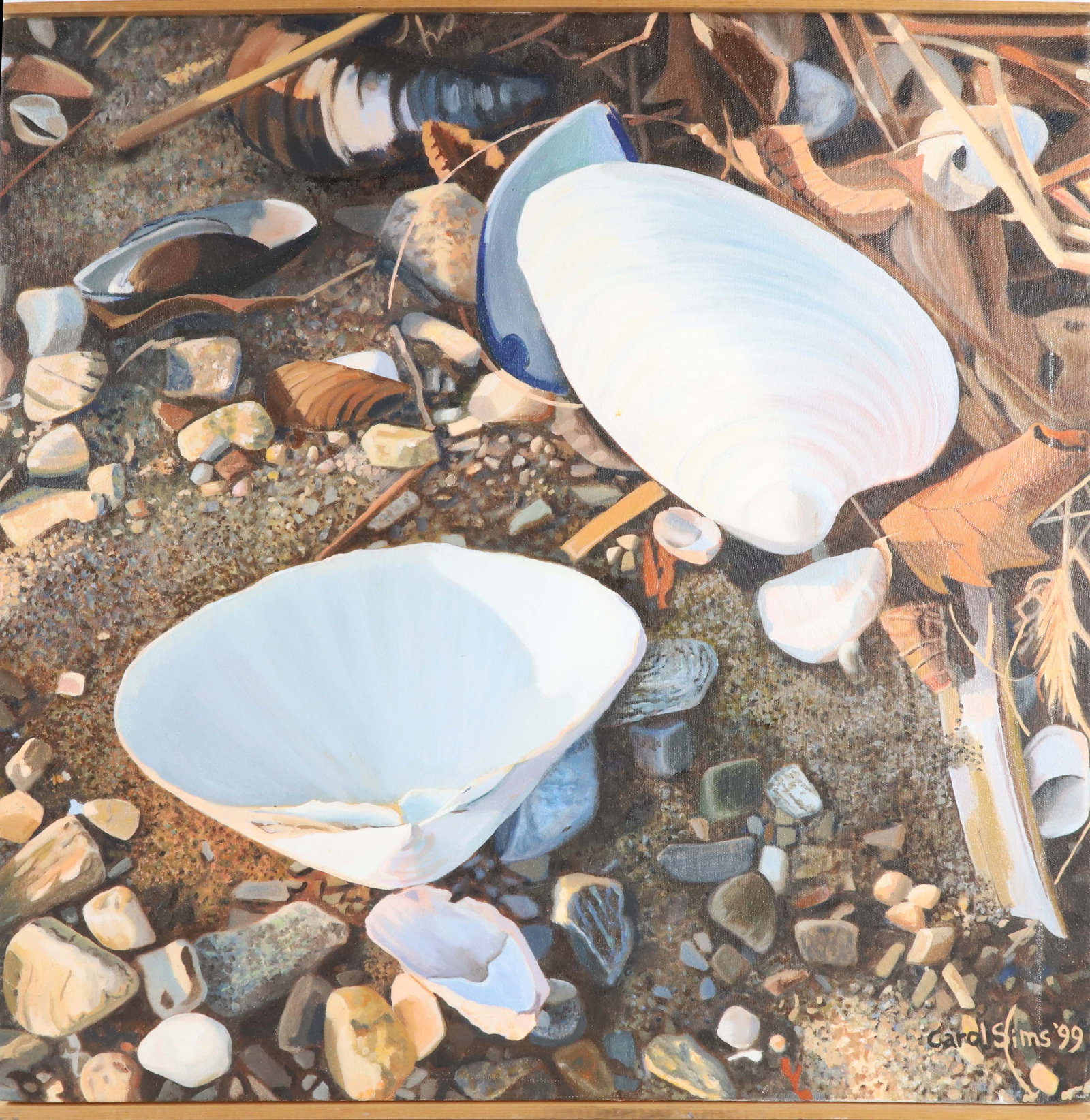 Carol Sims Acrylic On Canvas "Sea Shells" (1 of 5)