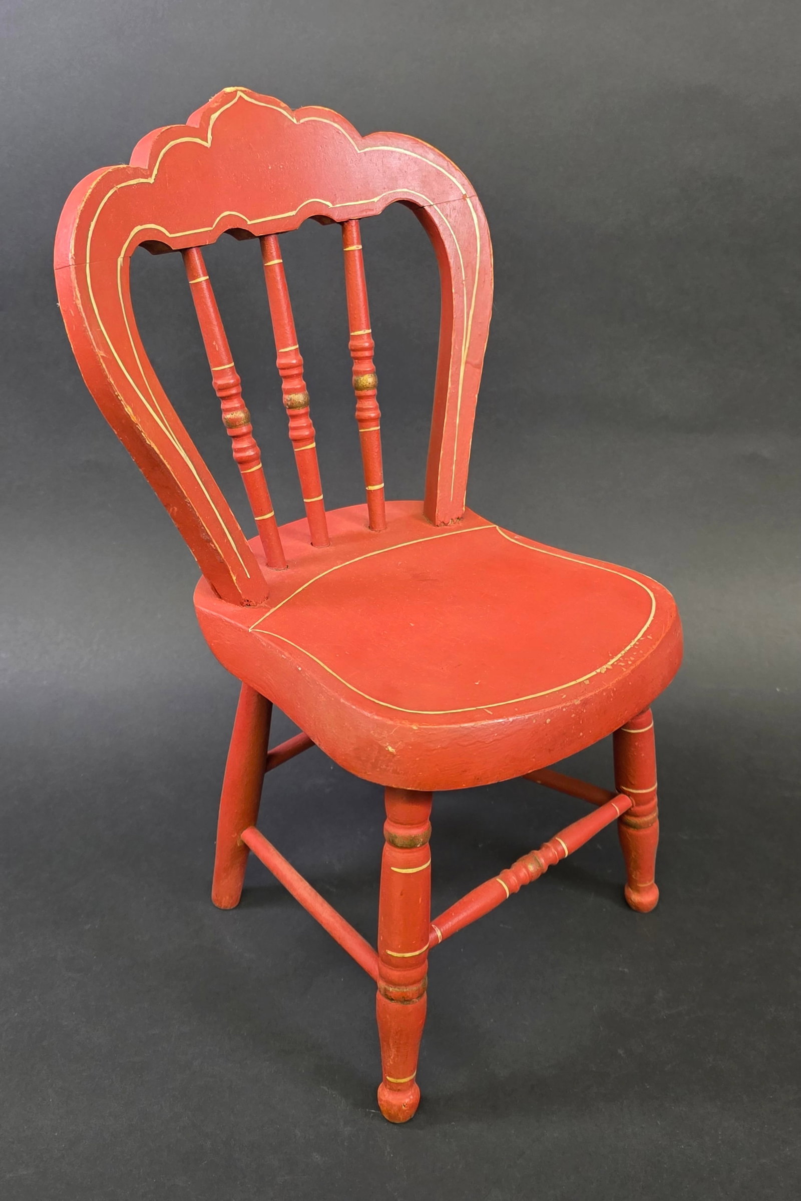 Antique Sheraton Balloon Back Childs Chair, 19th century (1 of 3)