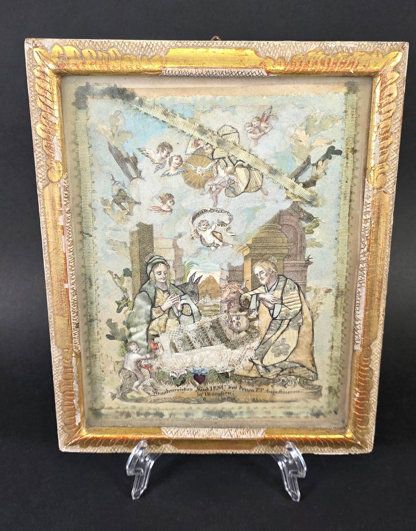 Vintage Mixed Media Baby Jesus Religious Collage (1 of 5)