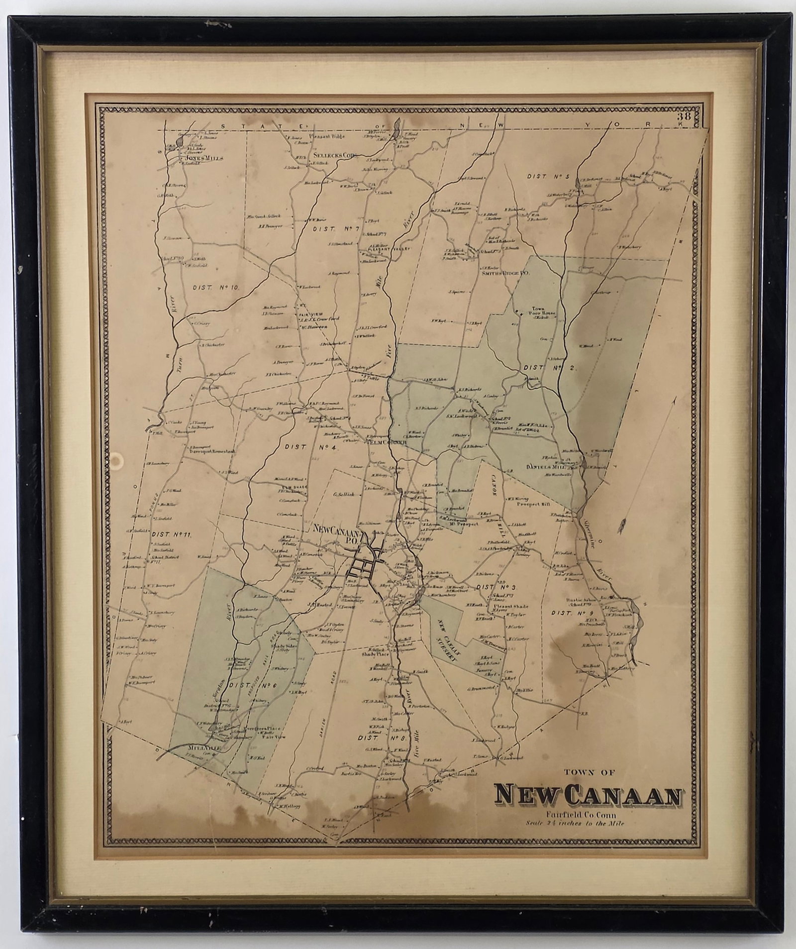 Antique Atlas Map of New Canaan Connecticut (1 of 6)