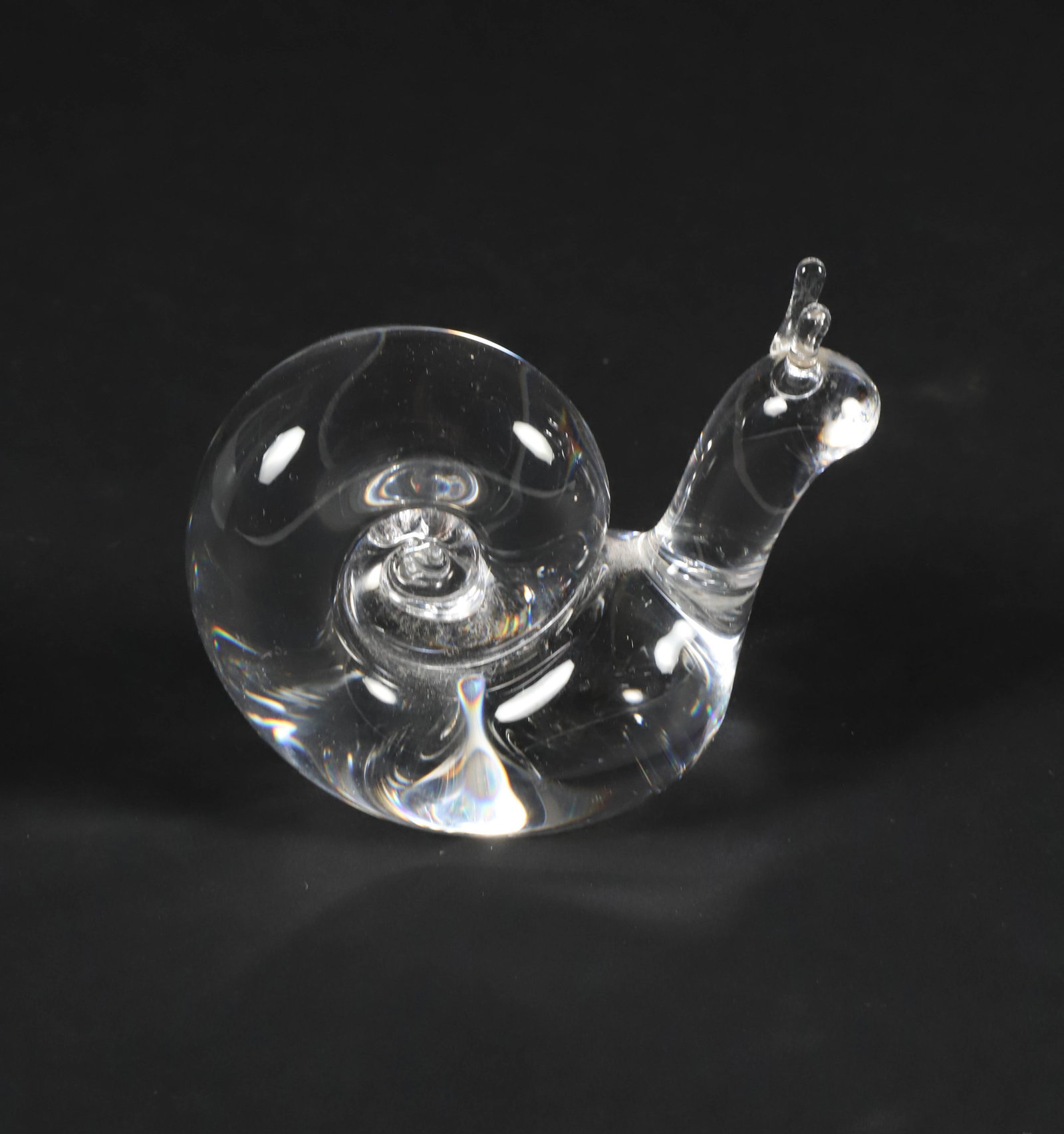 Signed Steuben Clear Crystal Snail Designed by George Thompson 1949 (1 of 4)